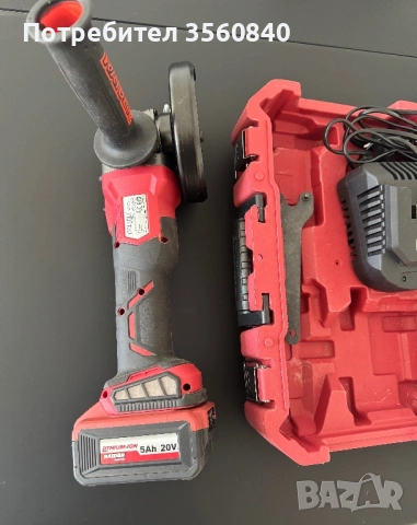 Ъглошлайф Raider Гаранция Батерия Зарядно Куфар, снимка 3 - Ъглошлайфи - 54243701