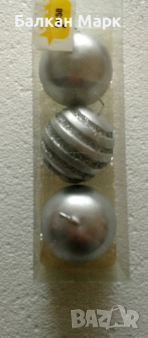 ✨ Френски Коледни свещи – комплект от 3 топки ✨, снимка 2 - Декорация за дома - 51891983