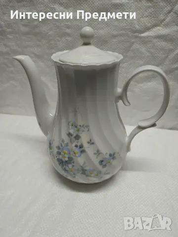 Стар Баварски порцеланов чайник ГФР, снимка 4 - Антикварни и старинни предмети - 50100756