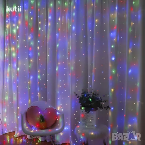 ⭐ СУПЕР ОФЕРТА ⭐🤩 ✳️ ОГРАНИЧЕНИ КОЛИЧЕСТВА!✅  СВЕТЕЩА ЗАВЕСА 300 LED  🔥ПРОМО ЦЕНА :16.99 лв🔥, снимка 3 - Декорация за дома - 48125107