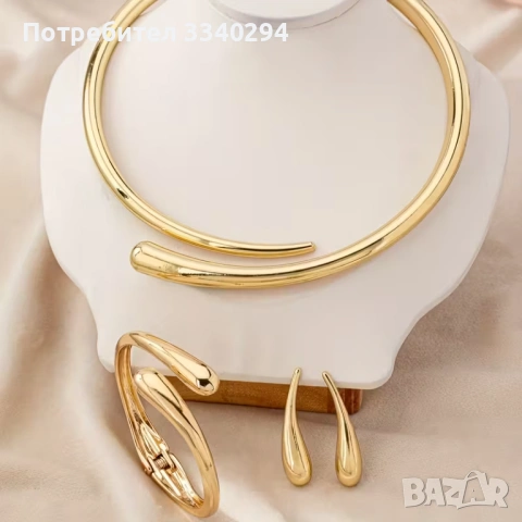 Дамски комлект бижута 3 части от неръждаема стомана, снимка 2 - Бижутерийни комплекти - 54115332