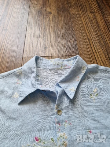 Страхотна мъжка ленена риза JACKPOT размер L , снимка 5 - Ризи - 51413070