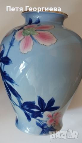 Голяма порцеланова ваза, снимка 4 - Вази - 46232499