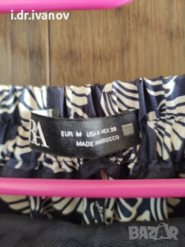 ZARA дълъг летен панталон с висока талия, снимка 6 - Панталони - 54179170