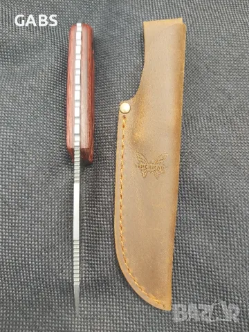 Ловен нож Benchmade HUNT голям с кожена кания, снимка 7 - Ножове - 50246614