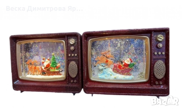 Коледен ретро телевизор - декорация