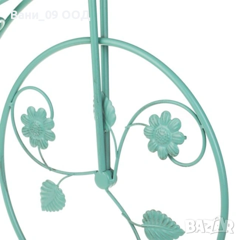 70см! Голям метален цветарник в цвят мента , снимка 4 - Декорация за дома - 53898990