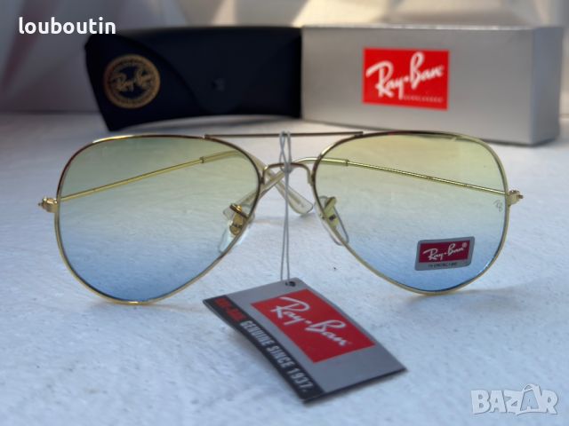 Ray-Ban RB 3026 слънчеви очила Рей-Бан авиатор жълто сини , снимка 1 - Слънчеви и диоптрични очила - 45584413