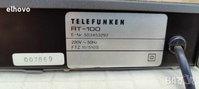 Стерео тунер Telefunken RT-100, снимка 3 - Ресийвъри, усилватели, смесителни пултове - 46383945