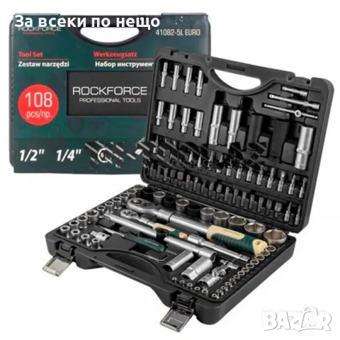 Гедоре 108 части 1/2'' и 1/4'' RockForce