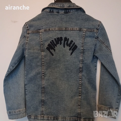 Уникален сет деним яке и дънки Phillip Plein, снимка 2 - Детски якета и елеци - 53683350