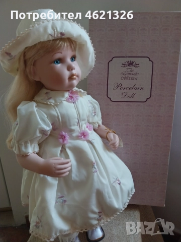 Винтидж колекционерска порцеланова кукла с ограничено издание от колекцията Leonardo рядка, снимка 3 - Декорация за дома - 52089112