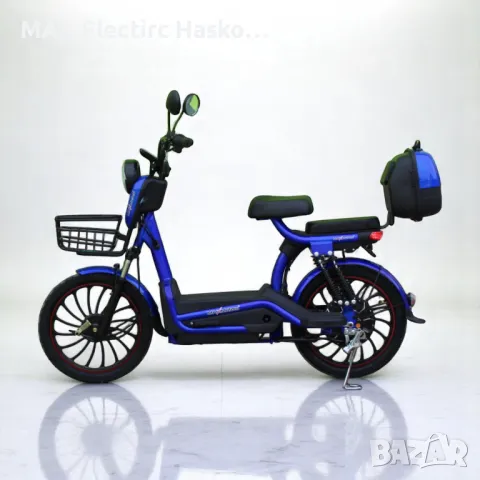 Електрически скутер с педали MaxMotors EBZ 20 1200W/60V/20Ah - BLUE, снимка 2 - Мотоциклети и мототехника - 50015631