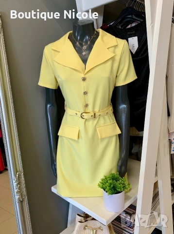 Къси елегантни рокли с коланче  , снимка 2 - Рокли - 53714063