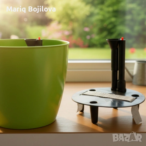 Саксия с поливна система Ø18×H16 см - за здрава коренова система, снимка 7 - Други - 53506561