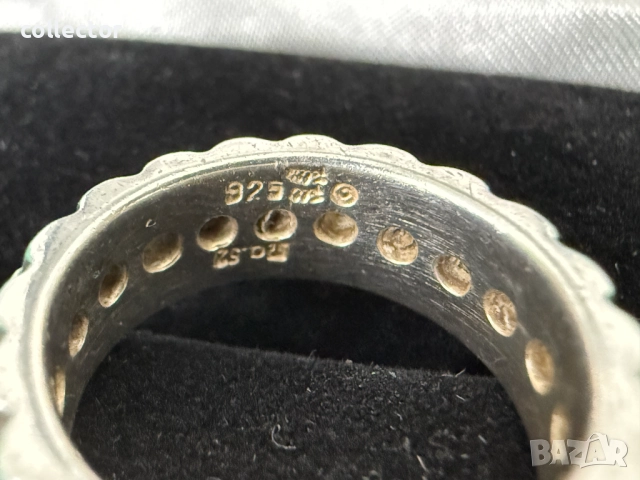 Дизайнерски сребърен пръстен с естествени камъни. №7637, снимка 6 - Пръстени - 52502579