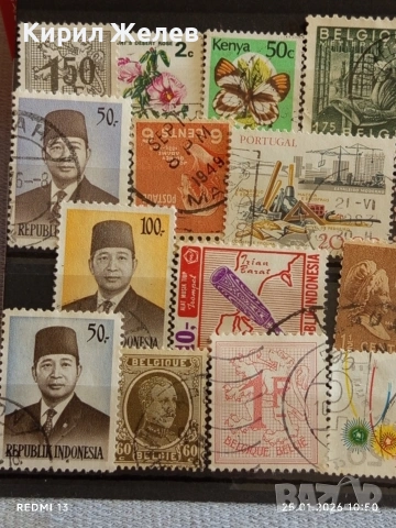 Стари пощенски марки от цял свят смесени ИНДОНЕЗИЯ, БЕЛГИЯ, АМЕРИКА за КОЛЕКЦИЯ 52016, снимка 2 - Филателия - 53218274