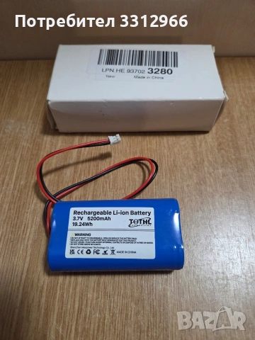 Литиево-йонна (Li-ion) батерия Напрежение: 3.7V. Капацитет: 5200mAh. Енергия: 19.24Wh.