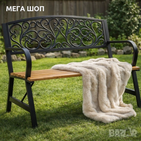 Елегантна градинска пейка GARDEN LINE – здрава болтова конструкция, снимка 3 - Градински мебели, декорация  - 53924259