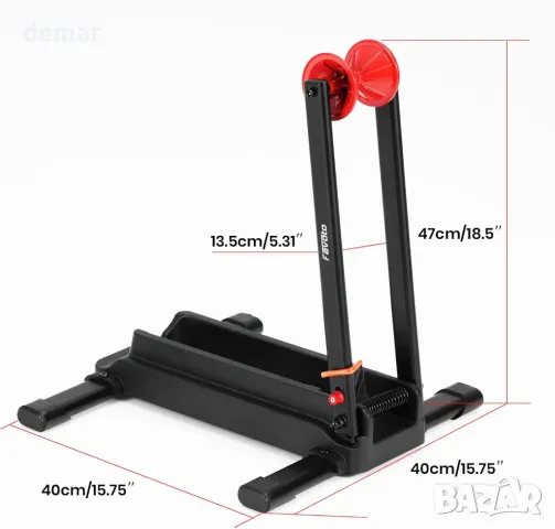 Сгъваема стойка за велосипеди Favoto – подходяща за 20-29 инчови шосейни и планински велосипеди, снимка 6 - Аксесоари за велосипеди - 49325599