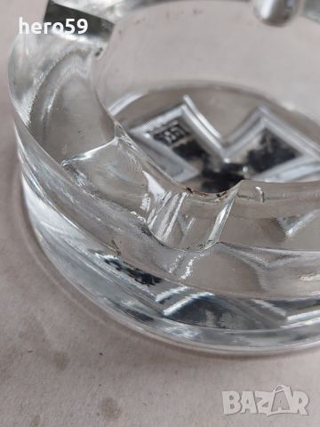 Немски стъклен пепелник ВСВ, снимка 4 - Антикварни и старинни предмети - 45301837