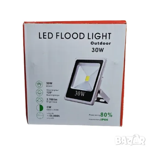 S L I M LED прожектор 30W/50W СУПЕР ВИСОКО КАЧЕСТВО, снимка 5 - Лед осветление - 49205001