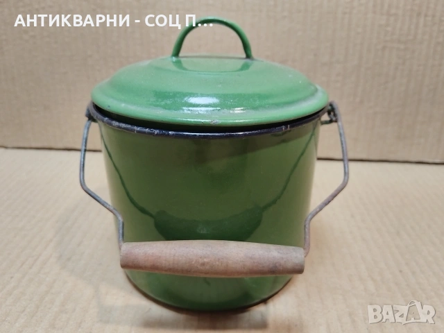 Стара Соц Българска Емайлирана Садинка / 1953 г. / НОМЕР 1676., снимка 3 - Антикварни и старинни предмети - 53782159