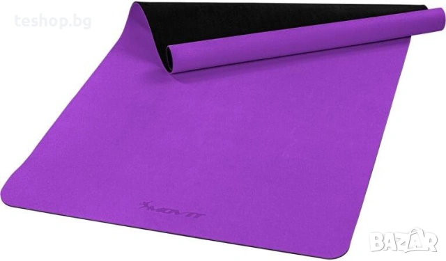 Постелка за йога MOVIT Fitness, противоплъзгаща, 190 x 100 x 0.6 см, лилава