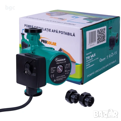 Помпа за рециркулация на чиста вода PRO-SOLAR PS 25/4G -180, 220 V, IP 44 - 24 месеца гаранция 