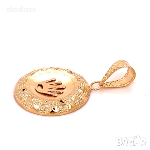 Златен медальон Rolex 2,31гр. 14кр. проба:585 модел:37648-1, снимка 3 - Колиета, медальони, синджири - 53563920