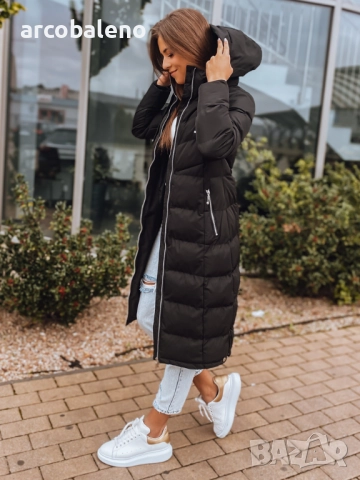 Дамско зимно ватирано яке с качулка MENSI, 3цвята , снимка 6 - Палта, манта - 52502285