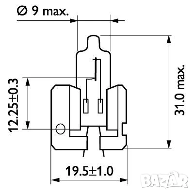 Автомобилна Крушка PHILIPS H2 12V 55W X511 № 12311C1, снимка 2 - Части - 51053847