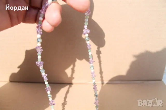 Дамско колие с аметист,планински кристал и ахат, снимка 8 - Колиета, медальони, синджири - 49862160