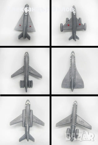 Комплект от 6 Стари Играчки Самолетчета Авиация, снимка 11 - Колекции - 52703579