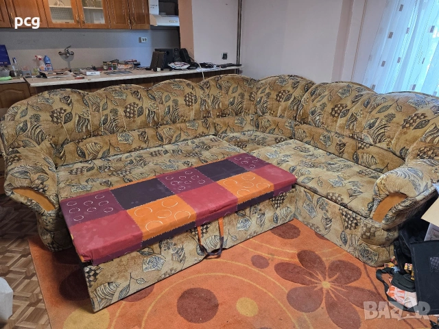 Ъглов диван разтегателен + ракла – само 100 лв! 🔥, снимка 3 - Дивани и мека мебел - 53838495