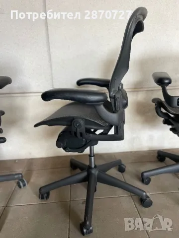 Eргономичен офис стол HERMAN MILLER AERON размер В, снимка 13 - Столове - 49595034