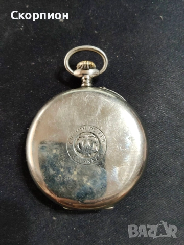 Швейцарски джобен часовник - CHEMIN DEFER TAVANES  ARGENTAN , снимка 3 - Джобни - 48739824