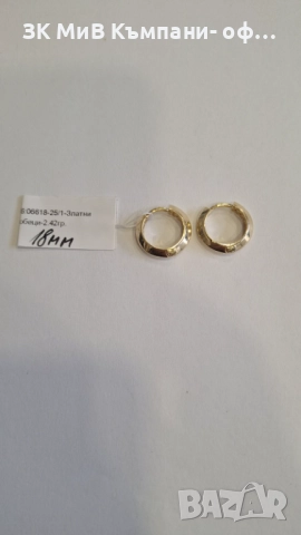 Златни Обеци 2.42гр 06618-25