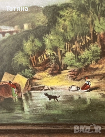 Винтидж керамична плочка, Villeroy & Boch, живопис, снимка 2 - Картини - 53136374