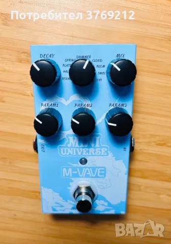 Ефект педал за китара реверб M-Vave Mini Universe Digital Reverb 9, снимка 2 - Китари - 47241562