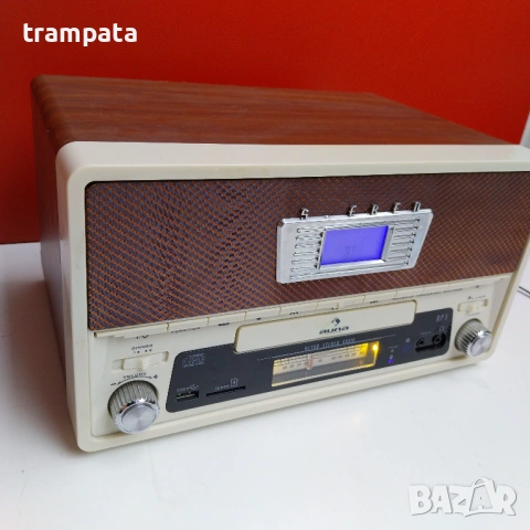 НАЙ ДОБРАТА ОФЕРТА Ретро Радио Auna CD/MP3 Bluetooth USB SD, снимка 4 - Радиокасетофони, транзистори - 53222535