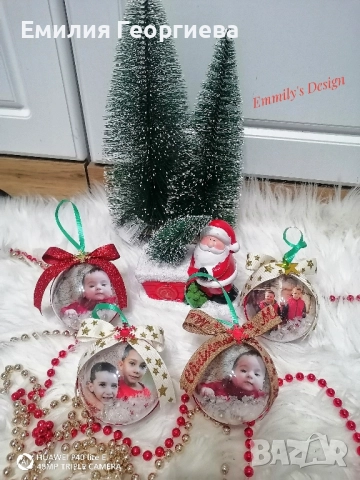 Коледни топки със снимки ♥️, снимка 3 - Коледни подаръци - 52621899