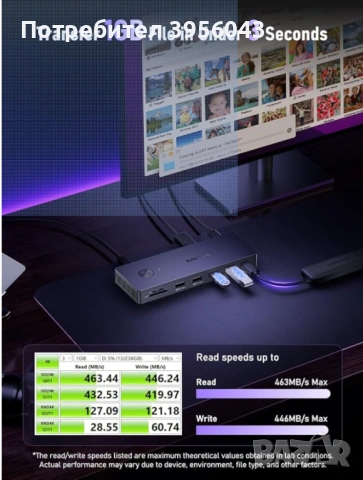 Нова, неотваряна Lemorele 13-в-1 USB-C Docking Station, снимка 4 - Други - 53876319