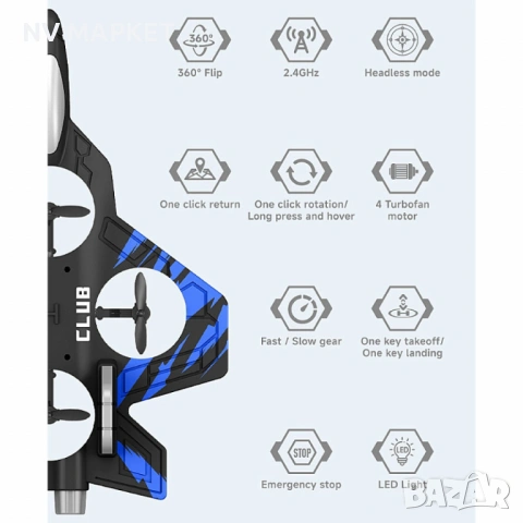 Мощен дрон с вертикално излитане и кацане – за истински летателни приключения, снимка 3 - Дронове и аксесоари - 53837930