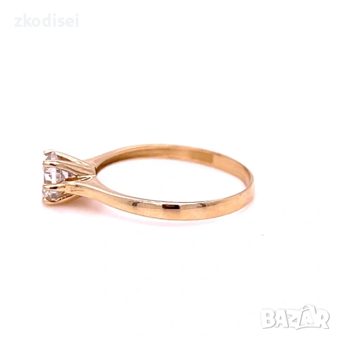 Златен дамски пръстен 1,78гр. размер:58 14кр. проба:585 модел:37695-6, снимка 3 - Пръстени - 53873494