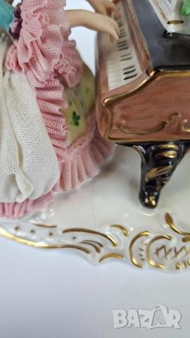 Порцеланова фигура с музиканти - Alka Kunst, Германия, снимка 8 - Статуетки - 52653644