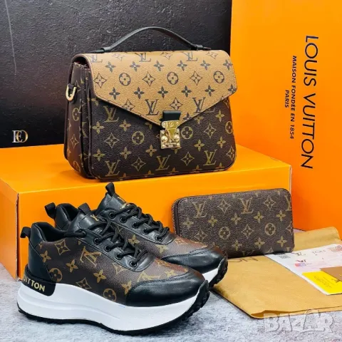 дамски маратонки, чанта / раница и портмоне louis vuitton , снимка 5 - Чанти - 46935155