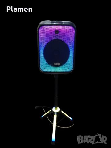 Bluetooh Karaoke Speaker NDR 102B - Красив LED високоговорител със 7 режима; 2 години гаранция, снимка 4 - Тонколони - 45304325