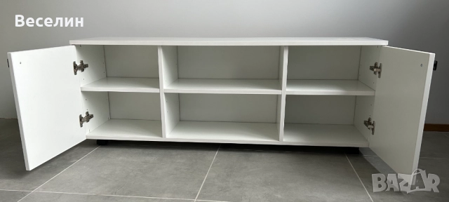 ТВ Шкаф - Бял от 18мм ПДЧ, снимка 5 - Скринове - 52643818