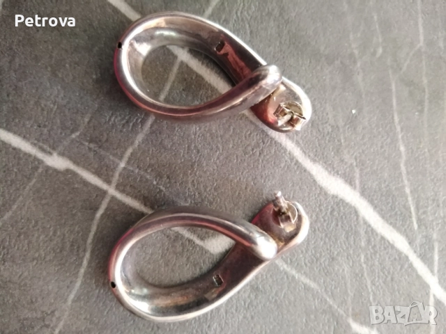 Обемни сребърни обеци, снимка 2 - Обеци - 51506764